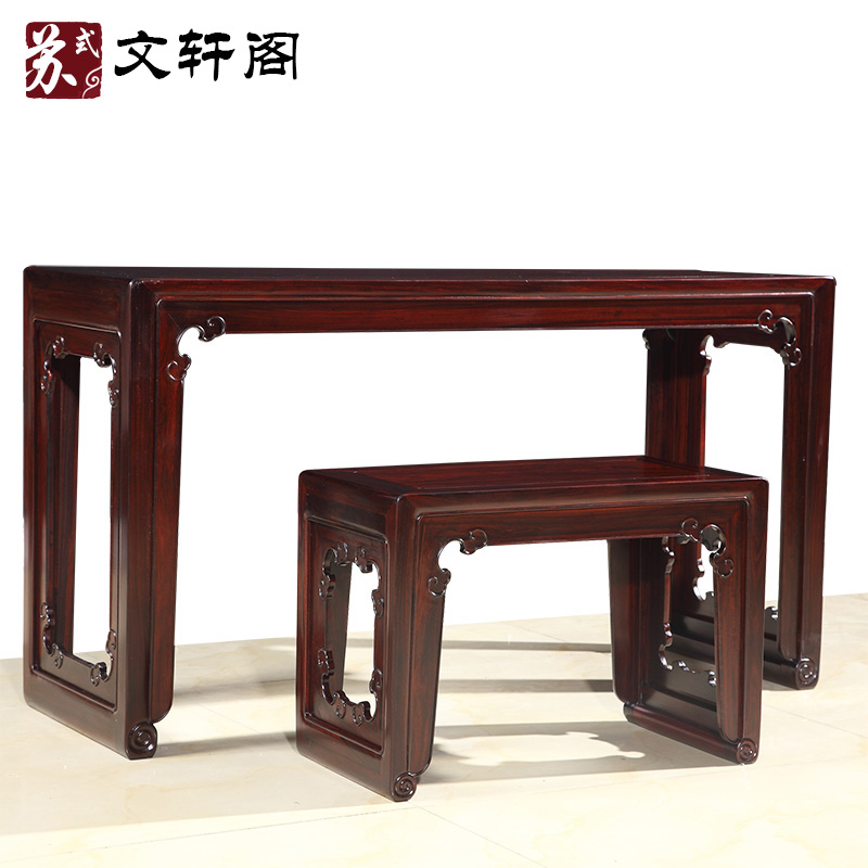 红木家具酸枝木琴桌实木仿古中式古典古琴台古筝桌画案琴桌琴凳两