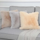 仿兔毛抱枕靠垫套床头靠垫枕头毛绒沙发抱枕大靠枕办公室午睡枕