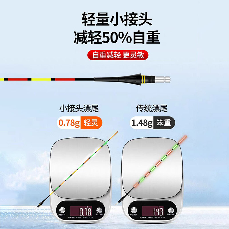 轻量电子夜光漂日夜两用鲫鱼浮漂31电池小碎目野钓鱼漂322电子漂