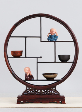 红酸枝博古架实木中式工艺品装饰摆件创意家居饰品客厅办公室摆件