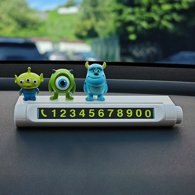 总动员两个号码挪车电话牌汽车临时停车可换号切换卡通女生