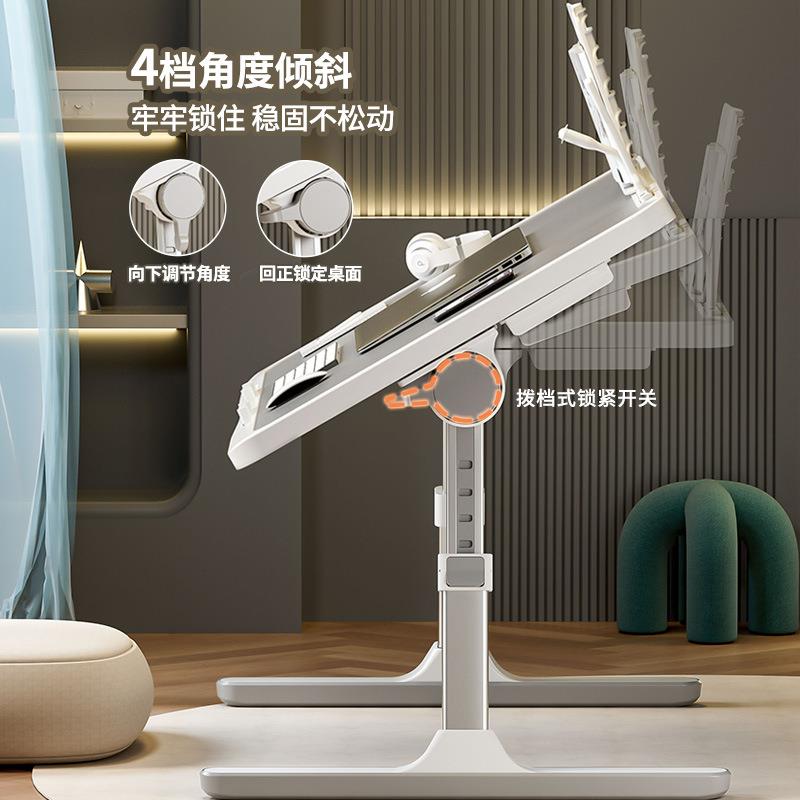 床上小桌子可升降电脑桌学生宿舍学习桌家用卧室飘窗坐地简易