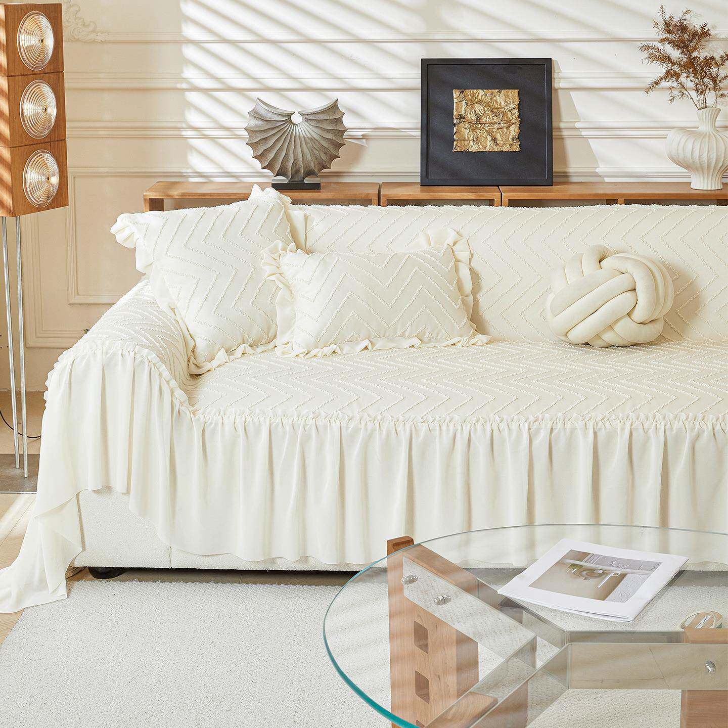 雪尼尔沙发盖布2025新款轻奢高级法式沙发巾四季通用防滑套罩盖毯