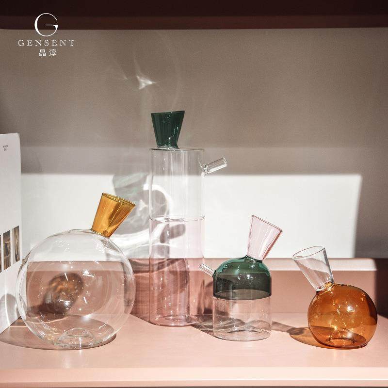 晶淳 彩色高硼硅玻璃小摆件 厨房橱柜餐边柜软装饰品不规则水油壶,鲜花速递/花卉仿真/绿植园艺,割草机/草坪机,淘宝优惠券,粉丝福利购,淘宝优惠卷