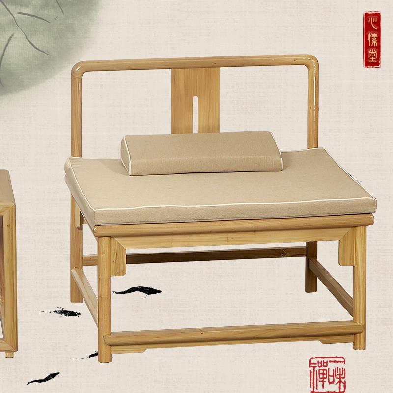 实木打坐禅椅中式主椅静坐椅榆木盘腿打坐椅办公单人大禅修椅定制