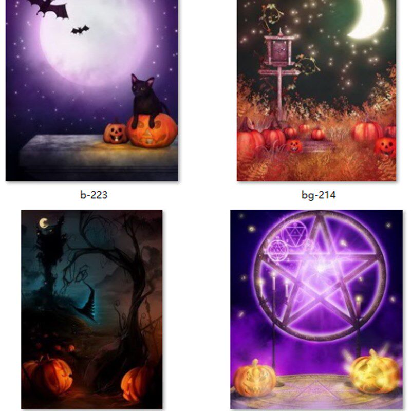 影楼专业摄影棚幕布背景布写真布拍照挂拍主题PP纸儿童万圣节BG