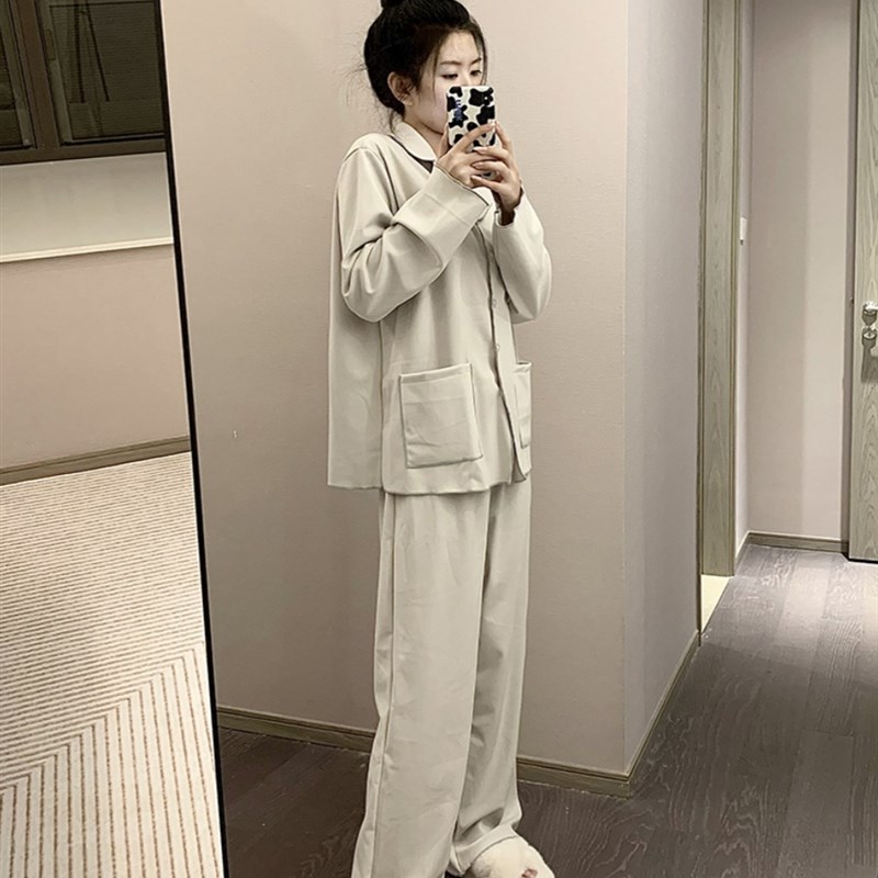 大码加厚德绒睡衣女款冬季2024新款秋冬天磨毛保暖简约家居服套装