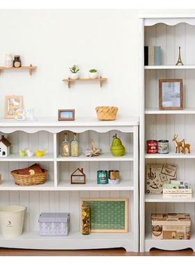 现代简约厨日式实木书柜简储物柜落地约现超5809薄学生书橱房收纳