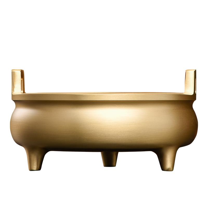 铜香炉纯熏供奉上香供佛檀香炉铜香薰家用室内炉tpj25659线香插宣