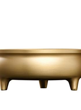 铜香炉纯熏供奉上香供佛檀香炉铜香薰家用室内炉tpj25659线香插宣