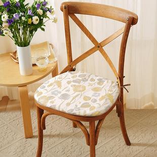 奢阳春小镇式马蹄形椅垫April To坐垫垫餐椅垫新中座防滑轻高级感