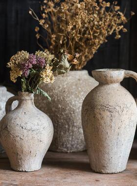 掬庞余贝晖系列瓶手工艺术TC05949红陶土涵陶罐花花器装饰器皿摆