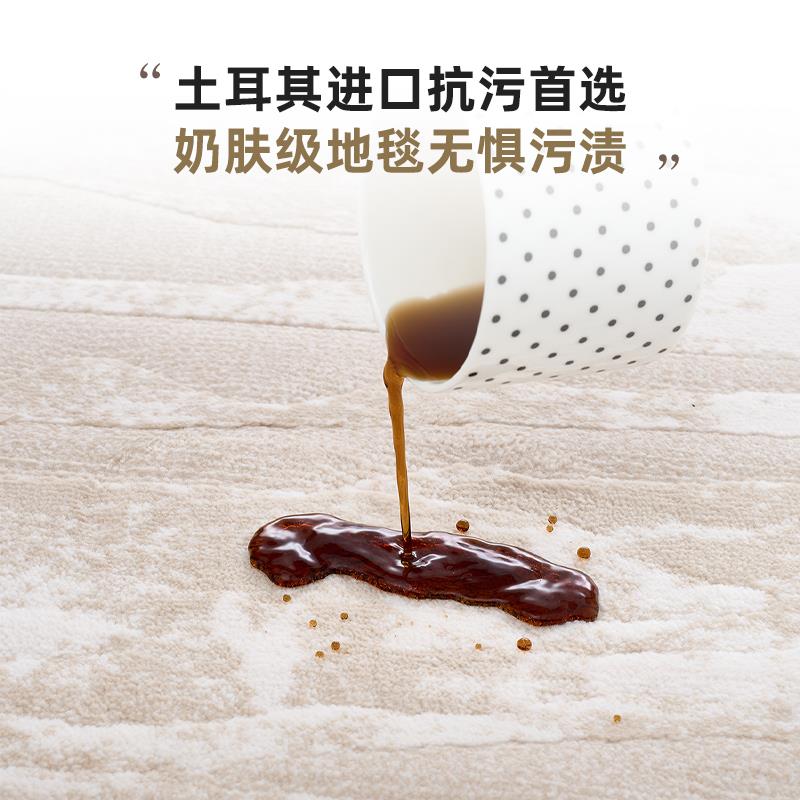 缔奢美 圆巴塞罗那形地毯土耳室其口意式轻奢客厅卧色床进边毯米