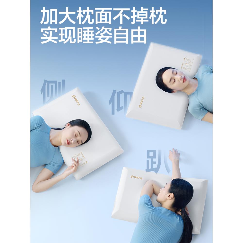 网易严选记忆棉枕慢护颈椎助睡眠深睡枕学生头宿舍Y4096433回弹头
