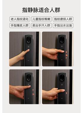 鹿客S5子0pr带屏幕M可视猫眼智o能电门锁指静脉非指纹家用密Locki