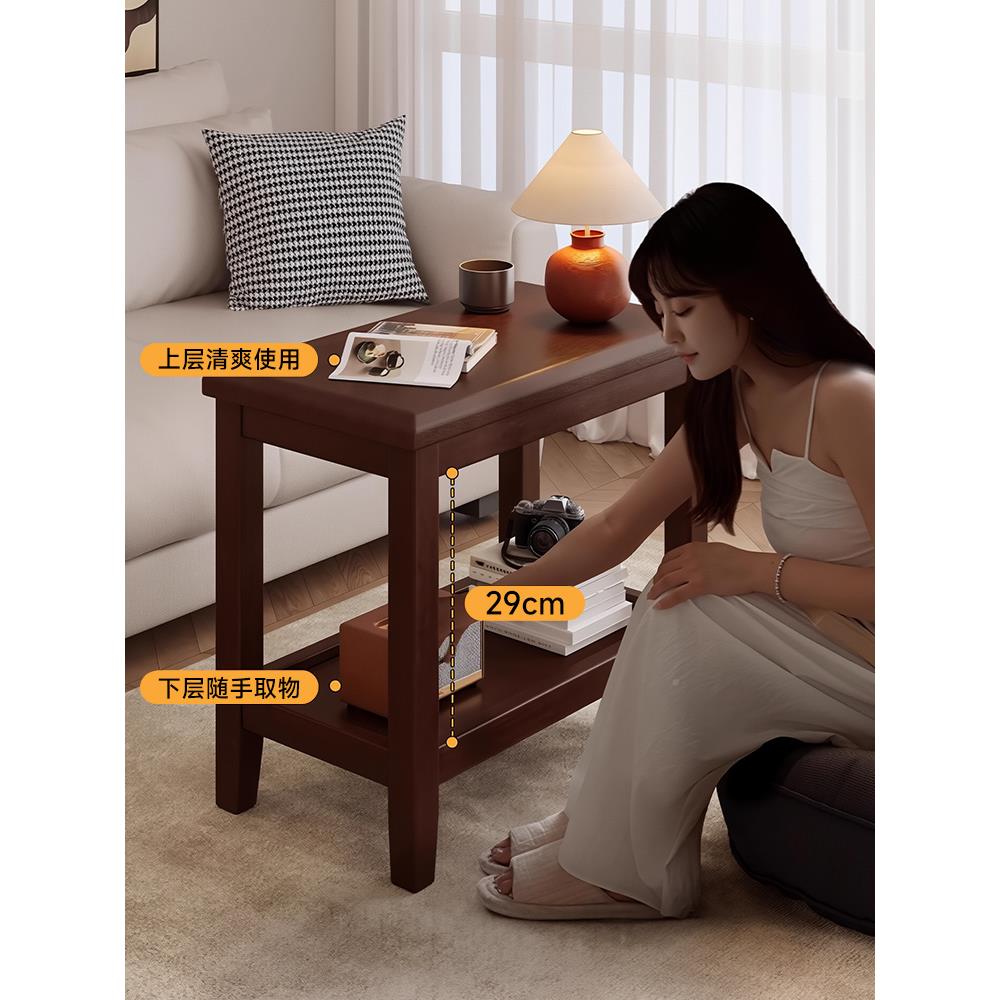 沙发边几实木边桌柜家沙发边几用边茶几床头置物架小子小户型茶桌