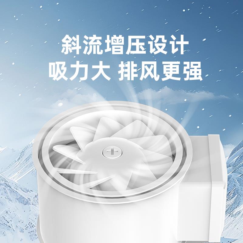 管风机强力静音换002气工业道抽风机扇压厨房增排风扇排气扇排风