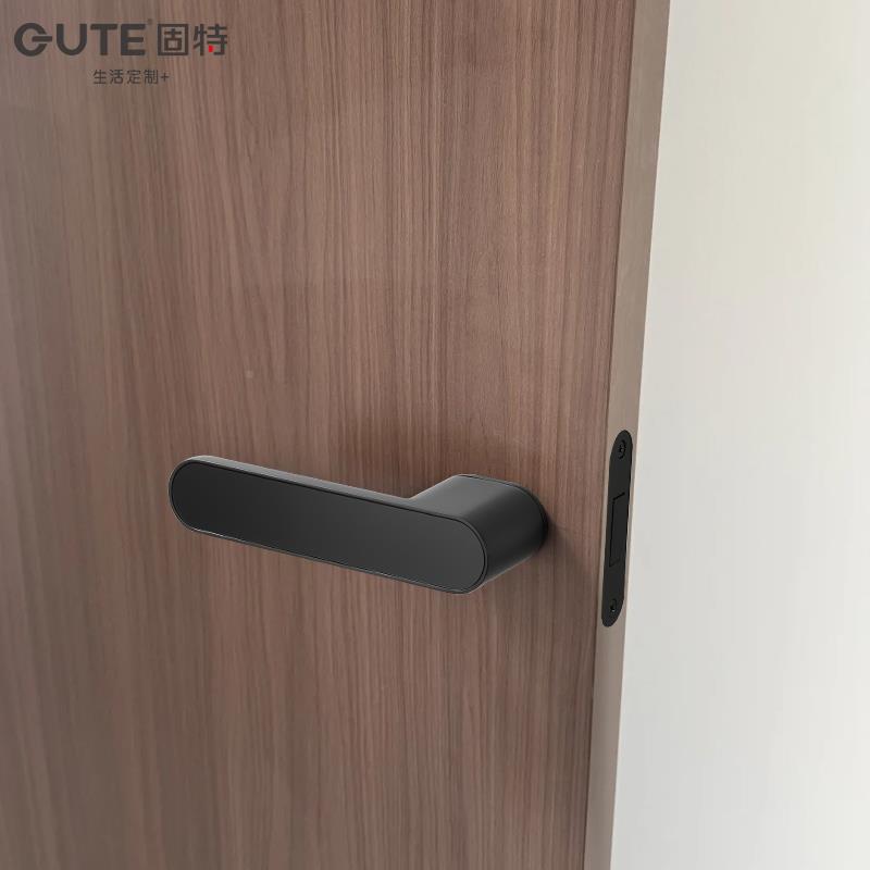 固特意式极简门锁生态磁吸静音内室门现锁室木门房间固特锁卧具简