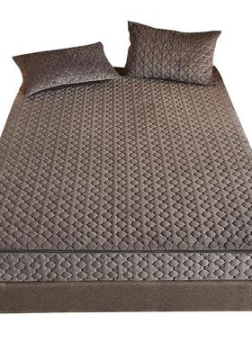 六面全包夹棉梦床笠席思床垫SS202012保罩护季冬加厚牛奶绒床套拉