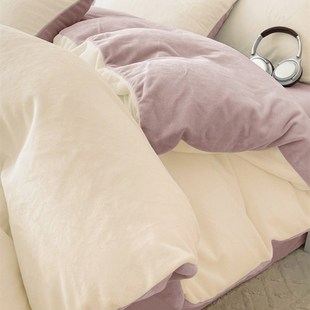 冬季 双面加厚被套单件加绒法兰绒被罩150x200x230单独被褥m