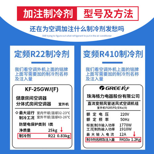 中龙R22制冷剂氟利昂制冷液重3kg空调加氟工具装雪种冷媒r10