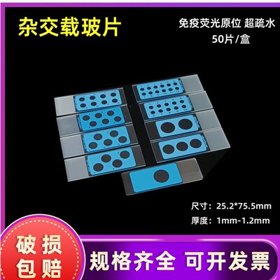 免疫荧光原位杂交载玻片 诊断载玻片,抗原片 多孔载玻片50片/盒