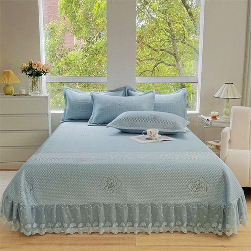 夏季新款凉感丝提花凉席冰丝a类母婴级可水洗凉席三件套家用软席