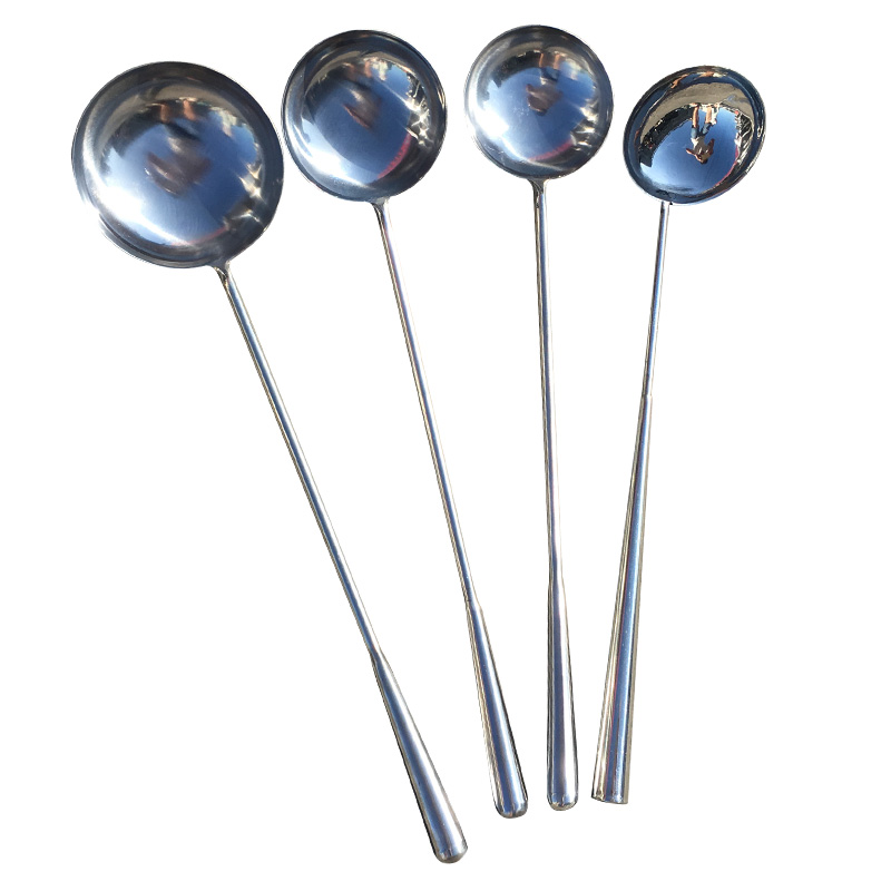 商用家用厨师马勺不锈钢炒勺长柄勺炒菜勺大汤勺饭店手勺