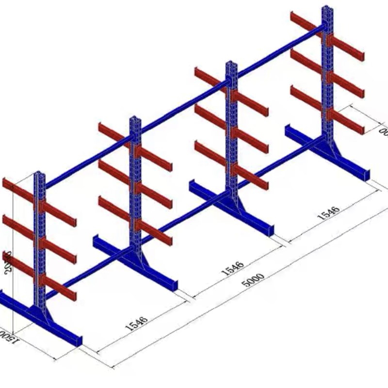 东莞悬臂货架单面铝材管材悬臂架托臂仓储重型金属架