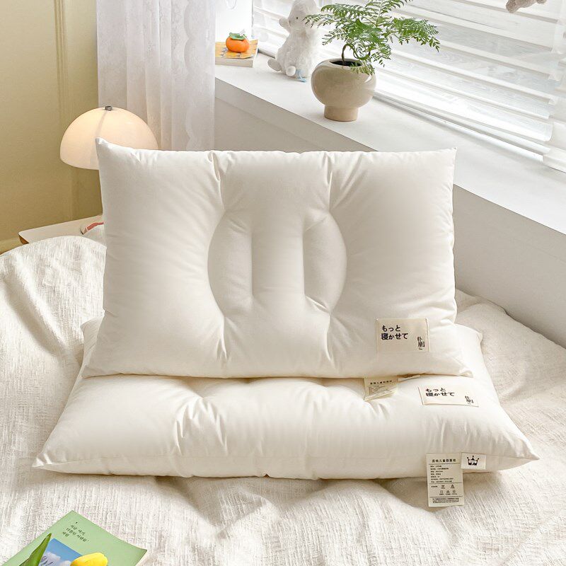 宝宝原棉儿童舒适抑菌枕  幼儿30*cm类棉防螨面料羽丝棉枕头芯