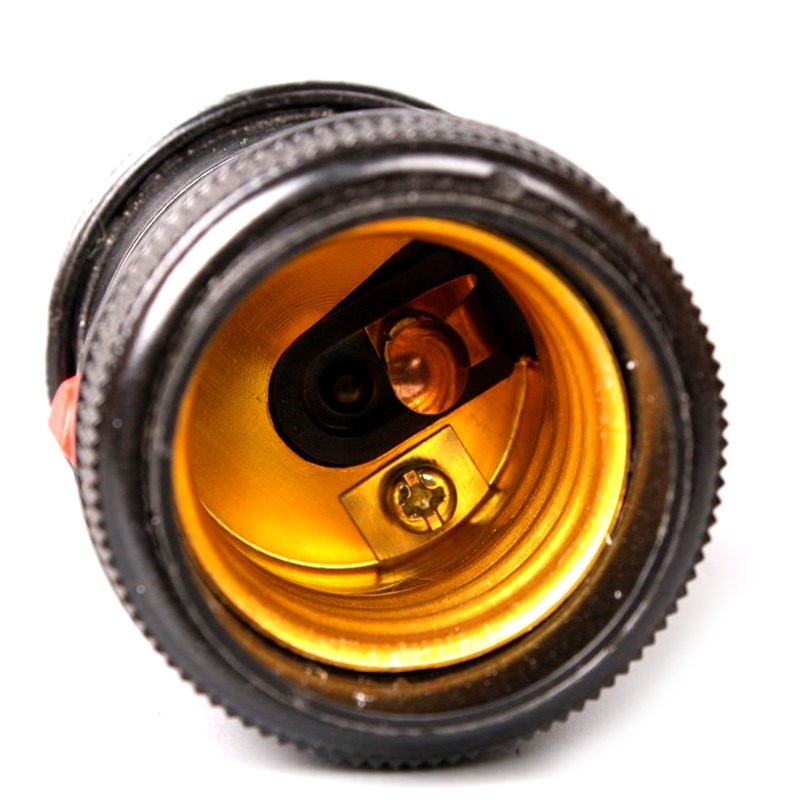 灯头螺口家用e27灯座工作机床管接罗口开关灯车床灯悬吊20只