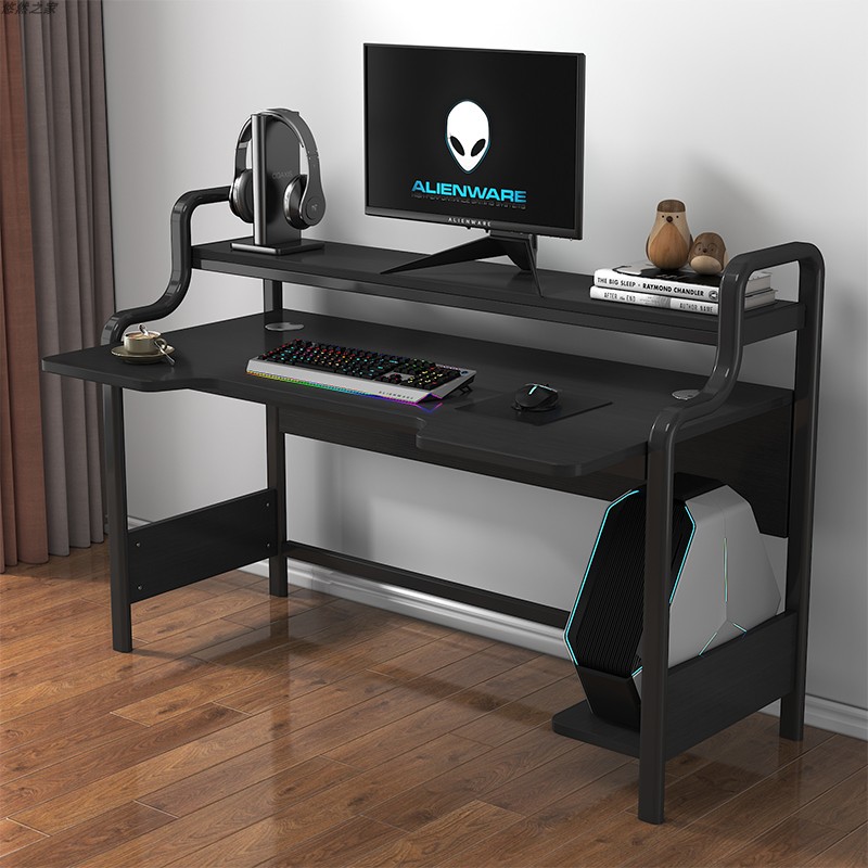 电脑台式桌书桌书架一体简约小户型家用桌子卧室办公写字台学习桌