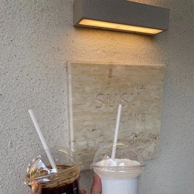 Jimin 侘寂风天然大理石装饰招牌咖啡店洞石广告牌匾商铺酒店门牌