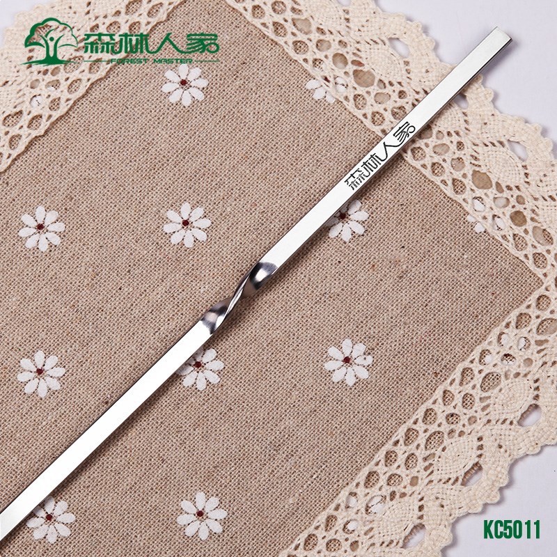 森林人家烧烤工具不锈钢烧烤签子烧烤针加长羊肉串烤肉签BKC5cm