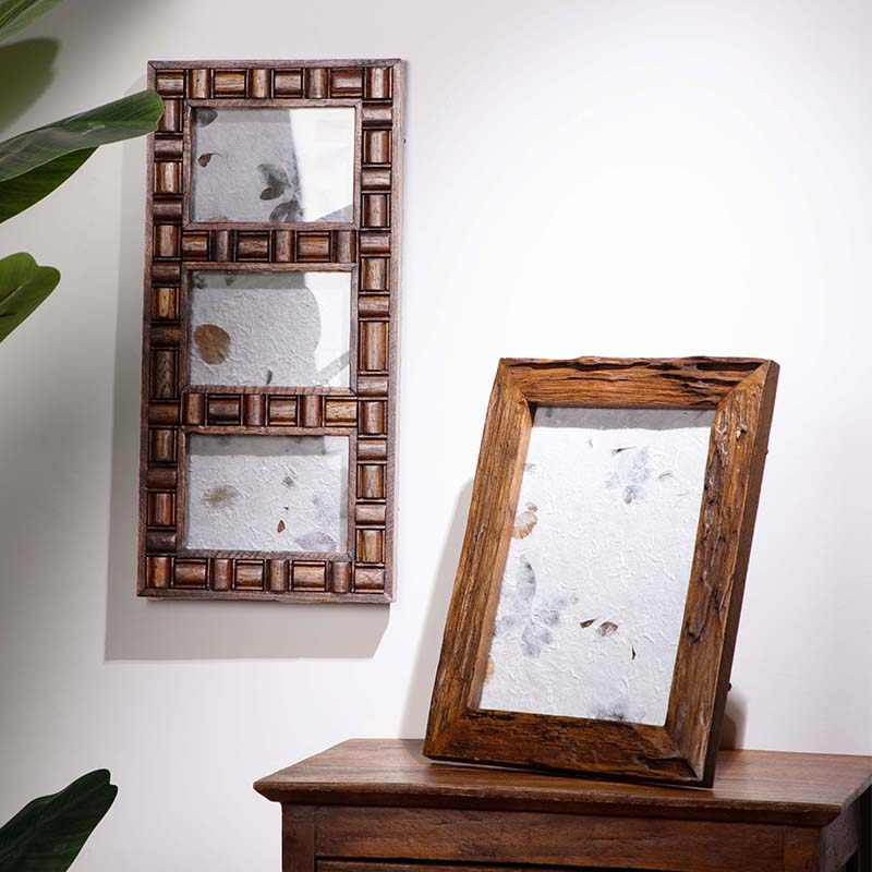 东南亚泰国复古老柚木大相框挂墙怀旧实木装饰油画框创意装裱摆件