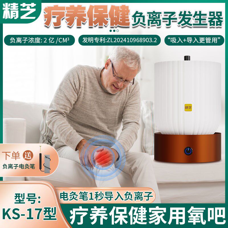 精芝负氧离子发生器家用氧吧多功能高浓度小粒径疗养负氧离子机