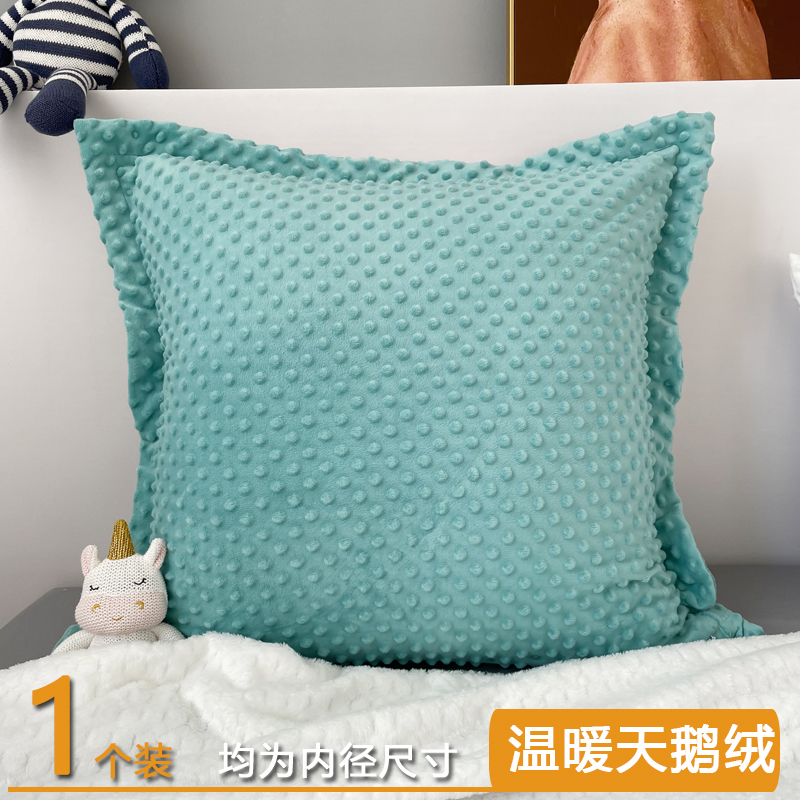 撸猫感天鹅绒加绒靠枕冬季0x0床头大靠背5x5cm不含芯抱枕