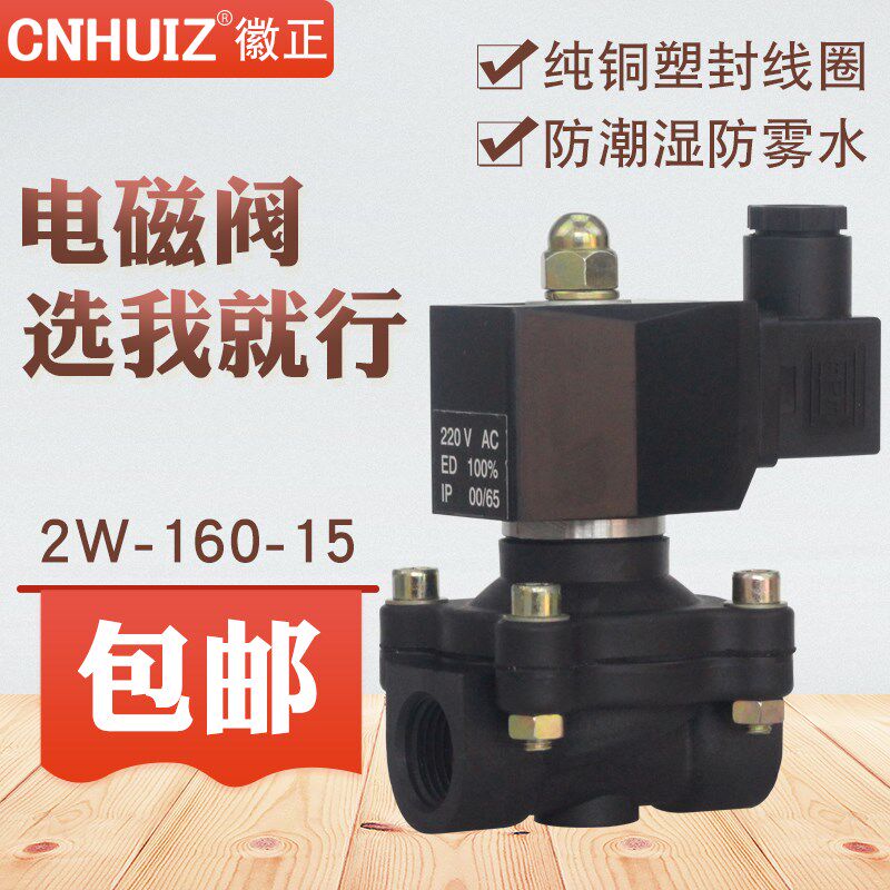 徽正 4分塑封节能长时间通电不发热塑料电磁阀2W-160-15 220v 24v