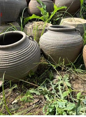 民俗怀旧老物件老陶罐大肚瓦罐酒坛影视道具民俗农家乐装饰摆件
