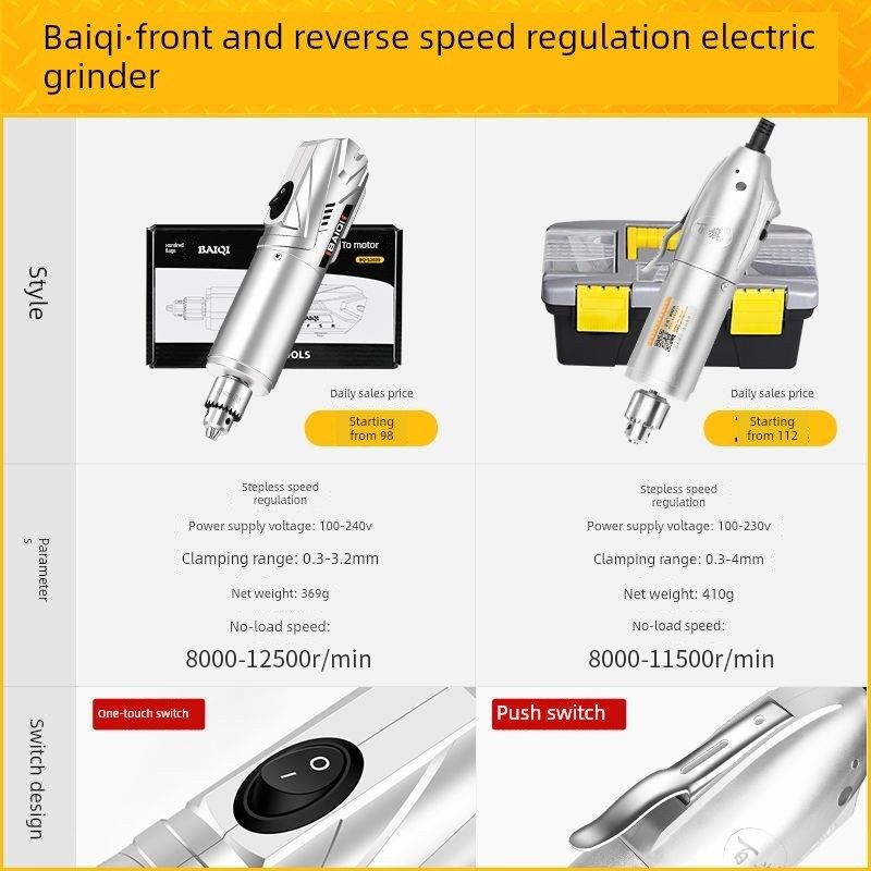 日本进口电动研磨机小型手持式雕刻工具电动研磨玉石抛光切割迷你