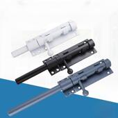 304不锈钢门闩实心加厚门闩门锁扣表面安装 防盗门扣木门黑色门闩