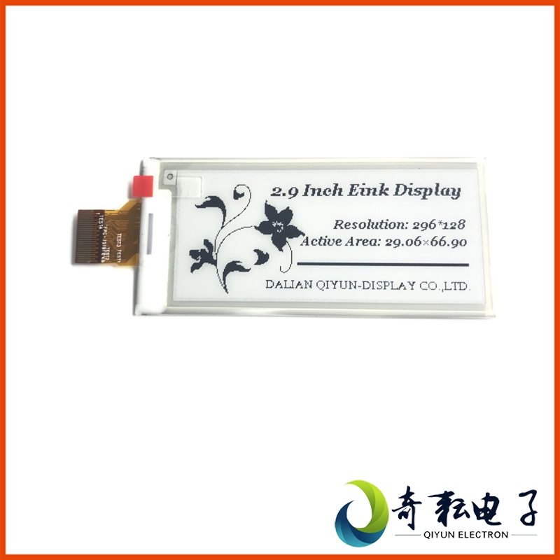 2.9寸epd电子纸屏模块spi电纸屏黑白eink墨水屏QYEG0290BNS800F6