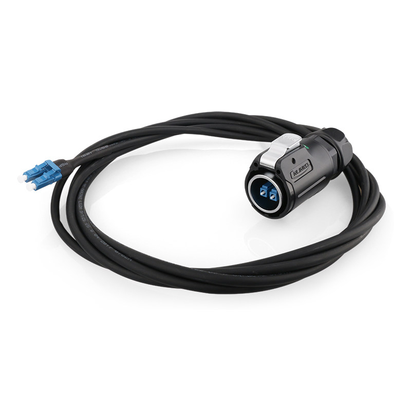 凌科室外拉远通信光缆光纤航空插头插座 lc防水快速连接器ip67