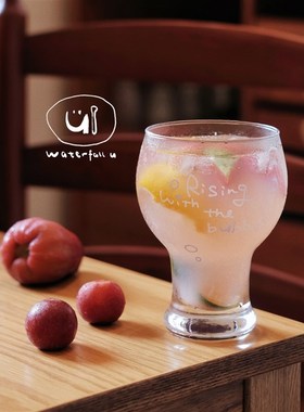 rising with the bubbles原创waterfall u啤酒杯大容量玻璃杯