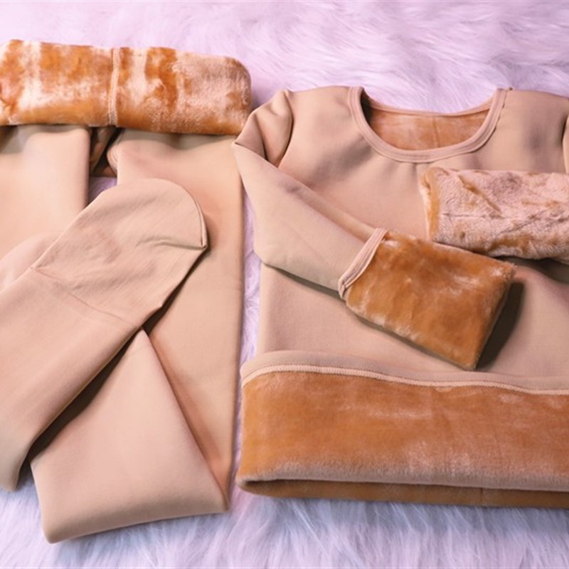 儿童肤色打底衫加厚加绒紧身舞蹈隐形衣男童女童肉色保暖内衣套装