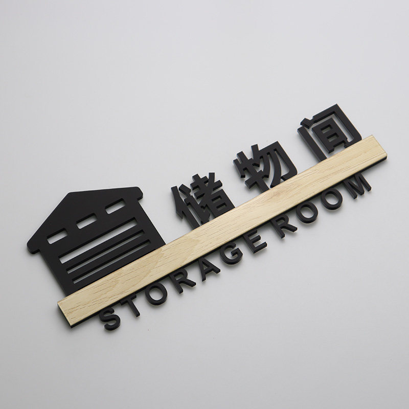仓库储物间标识牌亚克力仓库门牌立体镂空标识牌包邮