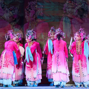 新款儿童俏花旦演出服古典舞百蝶香扇舞蹈服梨花颂京剧戏服小花旦