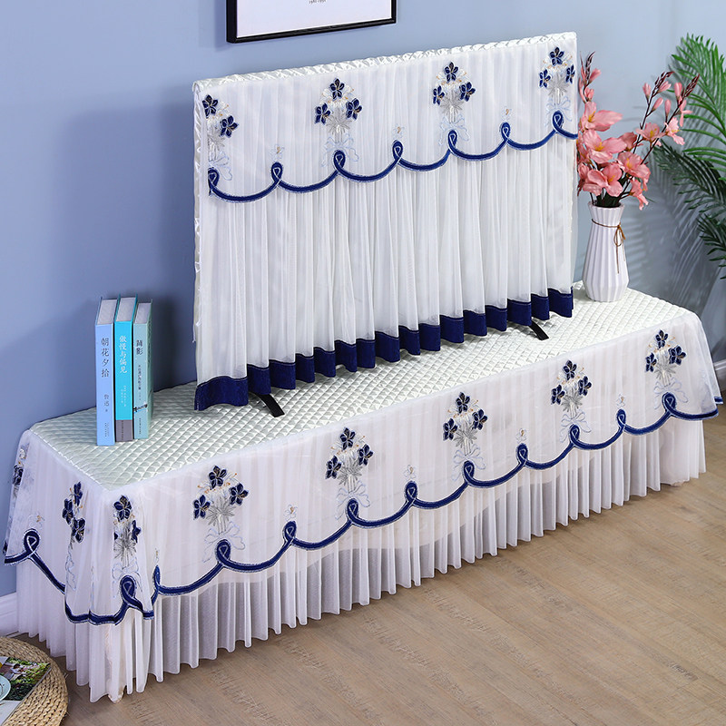 电视机防尘罩套家用2022年新款55寸65寸75挂式曲面台式蕾丝盖布巾