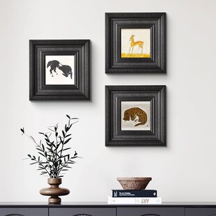 法式中古风实木画框挂墙定制装裱复古黑色高级感油画框空外相框架