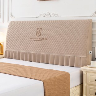 新款高级感全包床头罩套公主风木板床头万能通用软包防尘床靠背罩